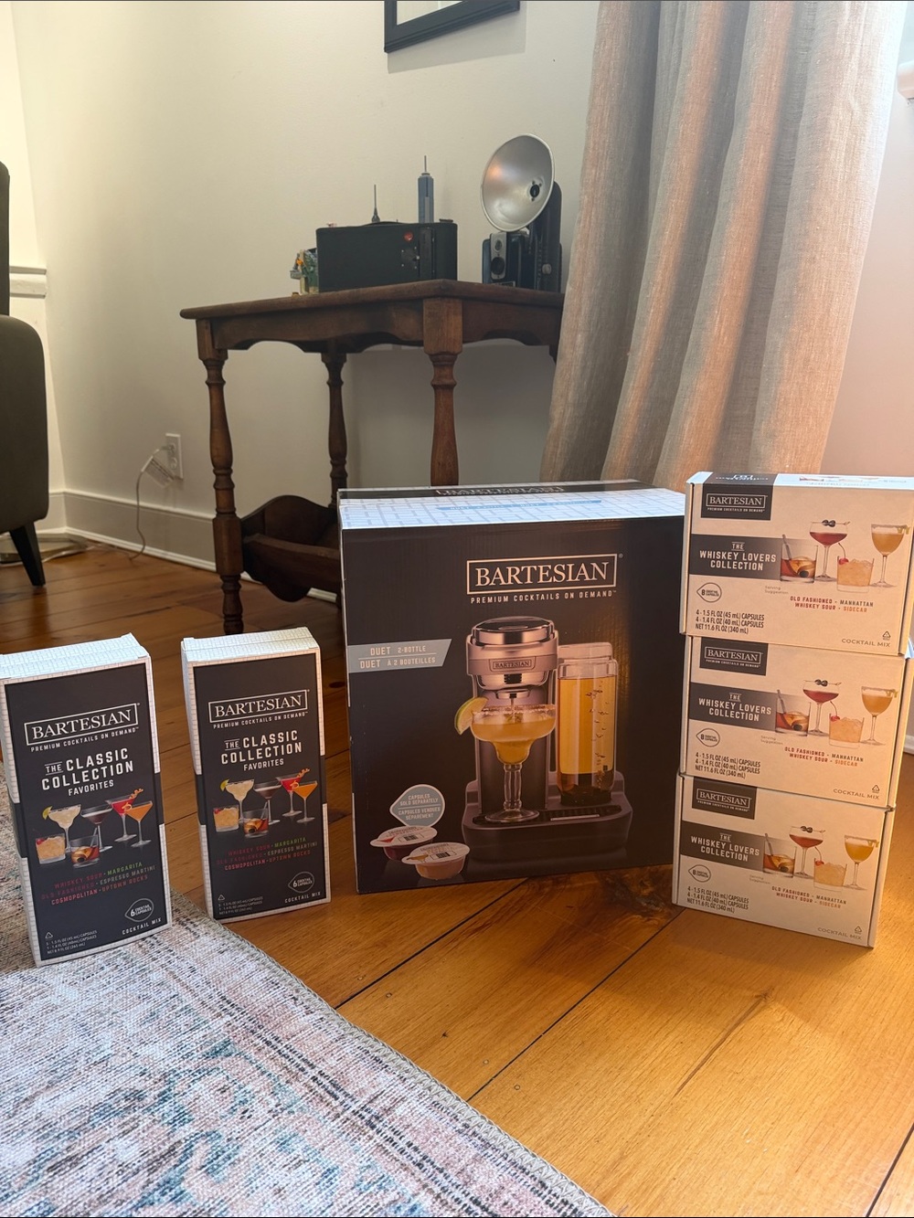 Bartesian Cocktail Machine + Classic Collection Cocktail Pods - Black/Gray NIB